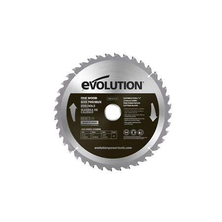 Evolution Fine Wood Mitre/Table Saw Blade 210 x 25.4mm x 40T