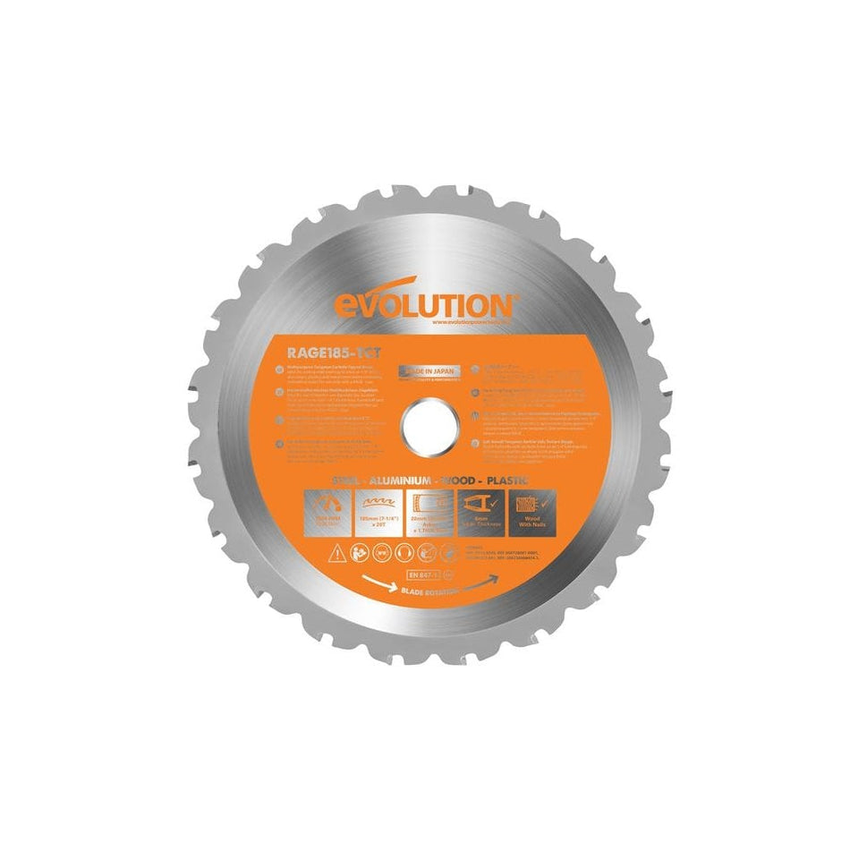Evolution Multi-Material Saw Blade 185 x 20mm x 20T