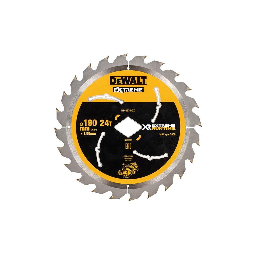DEWALT Extreme Runtime FlexVolt Circular Saw Blade 190mm x Diamond x 24T