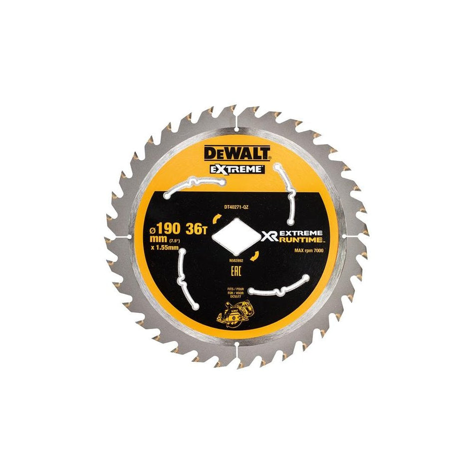 DEWALT Extreme Runtime FlexVolt Circular Saw Blade 190mm x Diamond x 36T