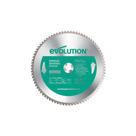 Evolution Aluminium Cutting Chop Saw Blade 355 x 25.4mm x 80T
