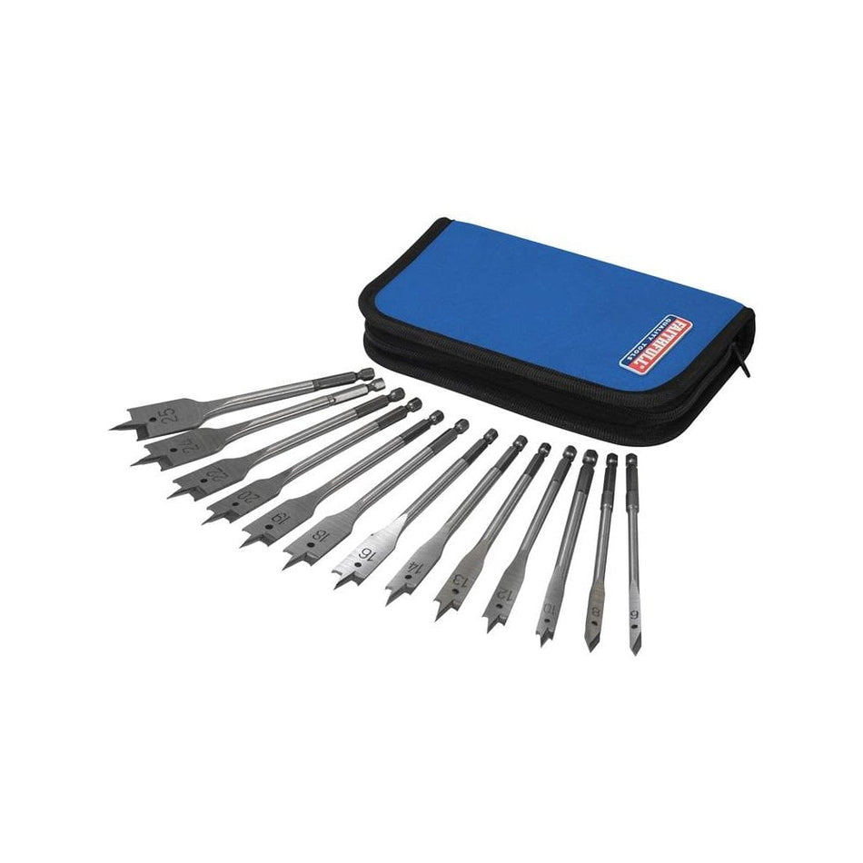 Faithfull Flat Bit Set, 13 Piece
