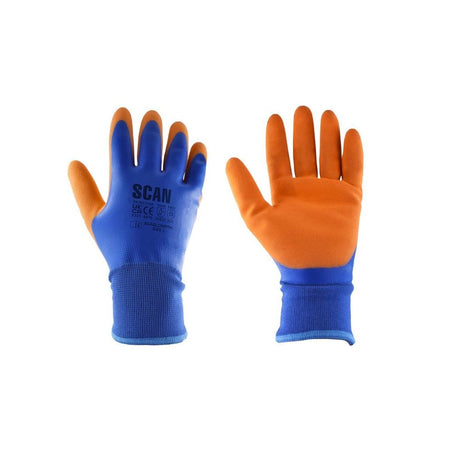 Scan Thermal Waterproof Latex Coated Gloves - XL (Size 10)