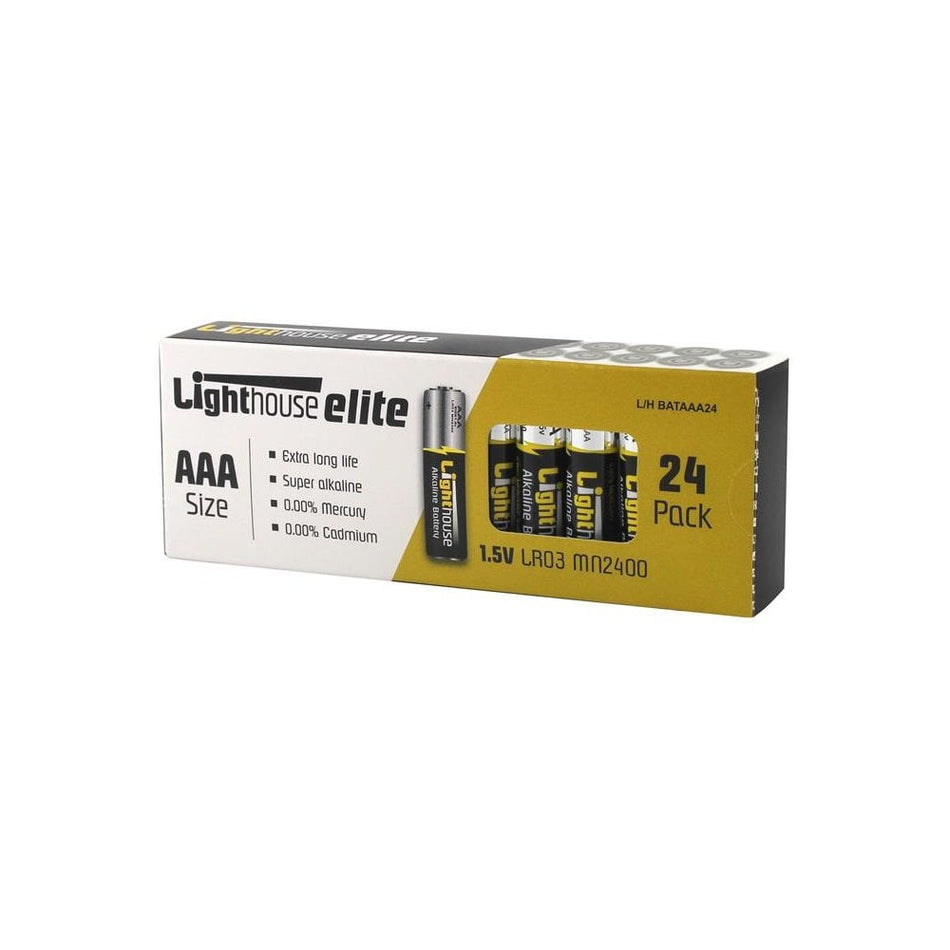 Lighthouse AAA LR03 Alkaline Batteries 1120 mAh (Pack 24)