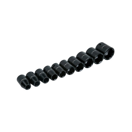 BlueSpot Tools 1/2in Metric Impact Socket Set 9-27mm, 10 Piece