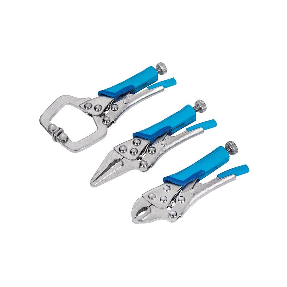 BlueSpot Tools Mini Locking Plier Set, 3 Piece