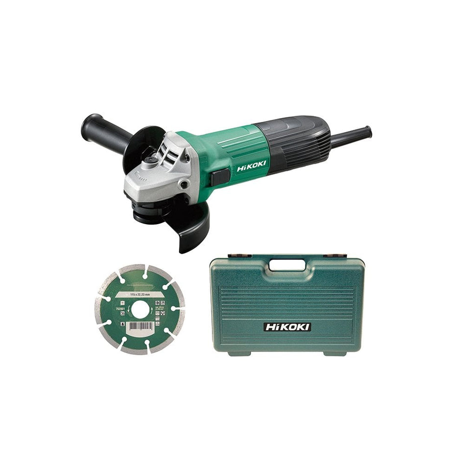 HiKOKI G12STX/J7 Angle Grinder 115mm, Diamond Blade & Case 600W 240V