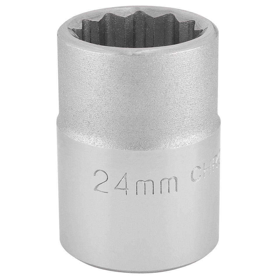 DRAPER 3/4" Square Drive 12 Point Socket (24mm): Model No. T-MM/B