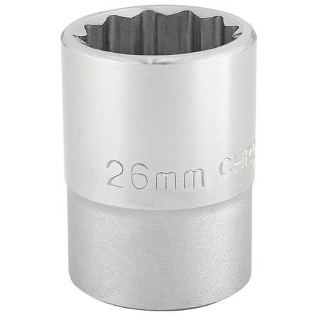 DRAPER 3/4" Square Drive 12 Point Socket (26mm): Model No. T-MM/B
