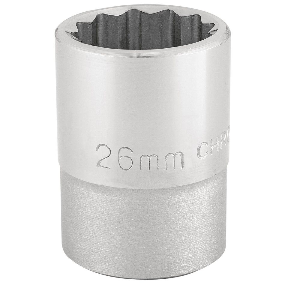 DRAPER 3/4" Square Drive 12 Point Socket (26mm): Model No. T-MM/B