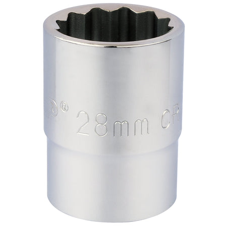 DRAPER 3/4" Square Drive 12 Point Socket (28mm): Model No. T-MM/B