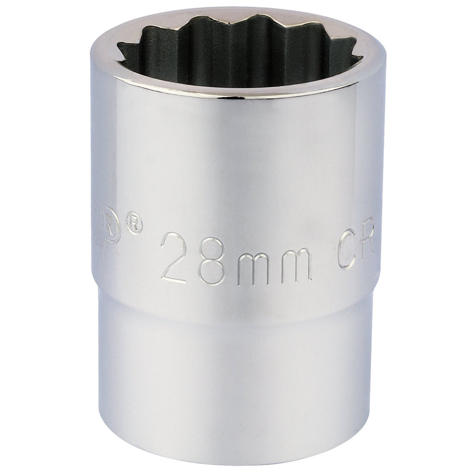 DRAPER 3/4" Square Drive 12 Point Socket (28mm): Model No. T-MM/B