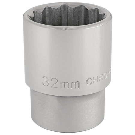 DRAPER 3/4" Square Drive 12 Point Socket (32mm): Model No. T-MM/B
