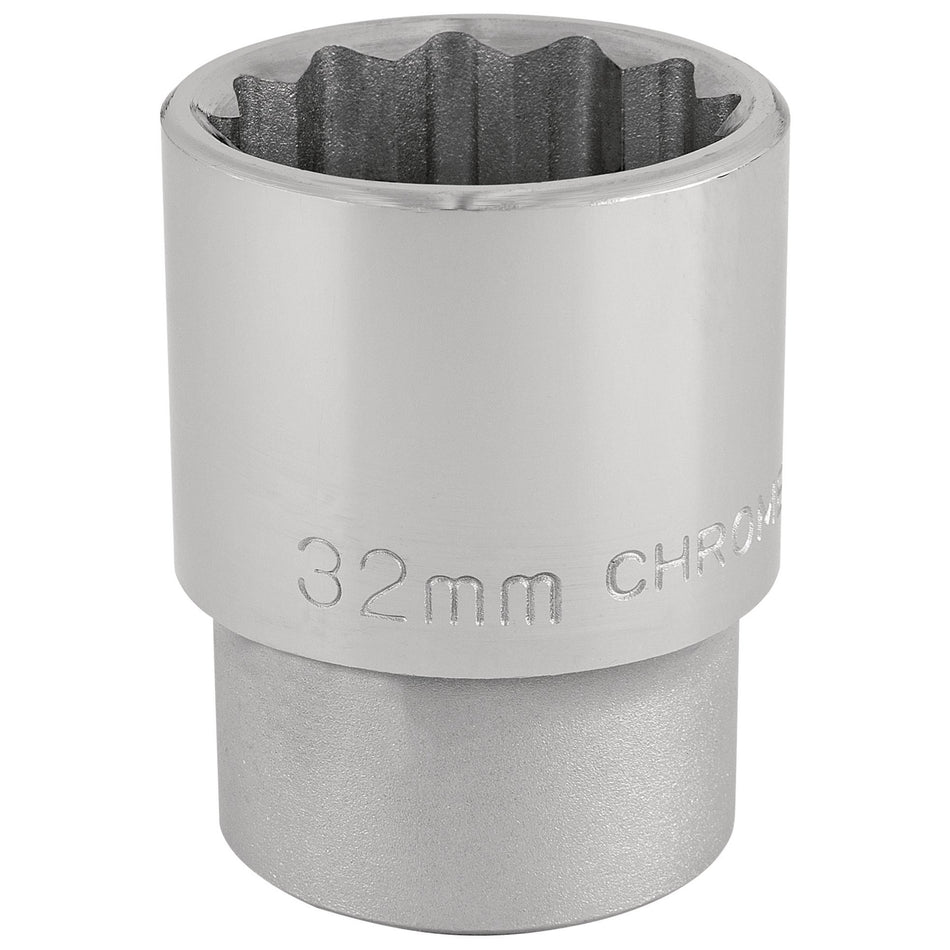 DRAPER 3/4" Square Drive 12 Point Socket (32mm): Model No. T-MM/B