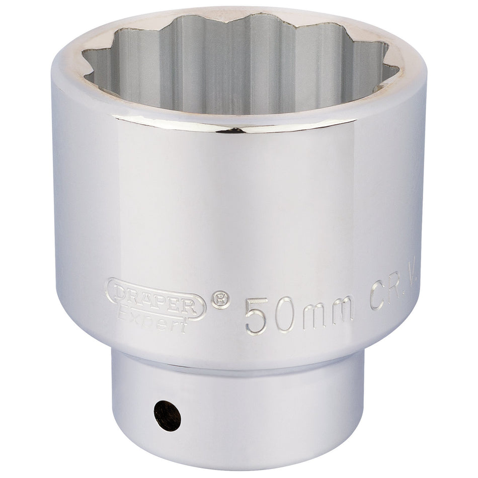 DRAPER 3/4" Square Drive 12 Point Socket (50mm): Model No. T-MM/B