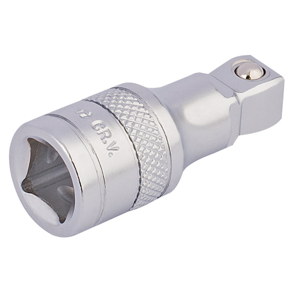 DRAPER 3/8" Square Drive Satin Chrome Wobble Extension Bar (50mm): Model No. D-WEXT/MS