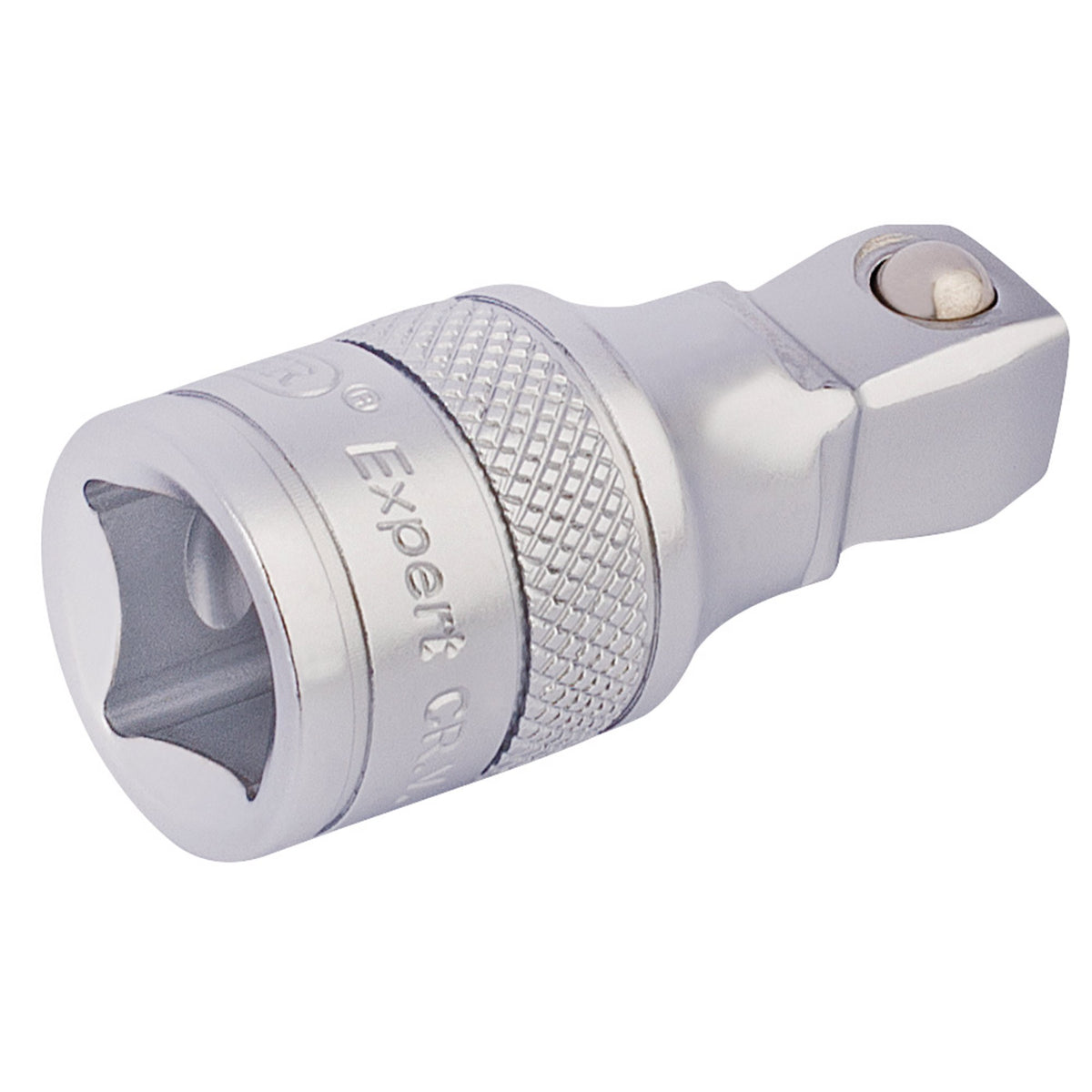 DRAPER 1/2" Square Drive Satin Chrome Wobble Extension Bar (50mm): Model No. H-WEXT/MS