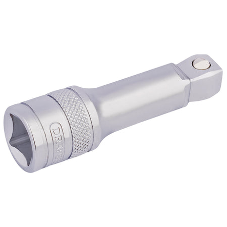 DRAPER 1/2" Square Drive Satin Chrome Wobble Extension Bar (75mm): Model No. H-WEXT/MS