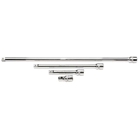 DRAPER 1/2" Square Drive Extension Bar Set (4 Piece): Model No. H-EXT/B/4