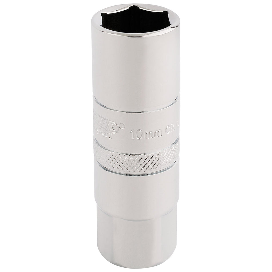 DRAPER 3/8" Square Drive 10mm Thread 6 Point Spark Plug Socket (16mm Socket): Model No. DT-PLUG/B