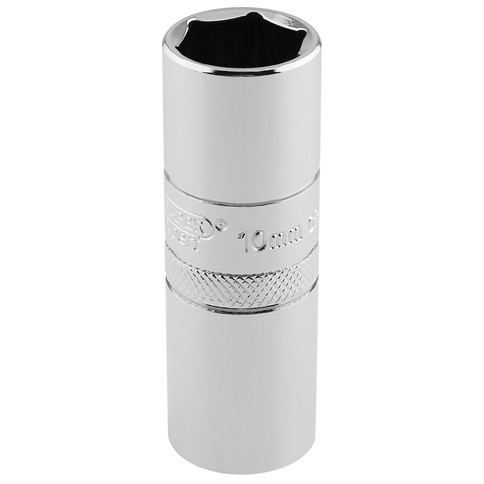 DRAPER 1/2" Square Drive 10mm Thread 6 Point Spark Plug Socket (16mm Socket): Model No. HT-PLUG/B