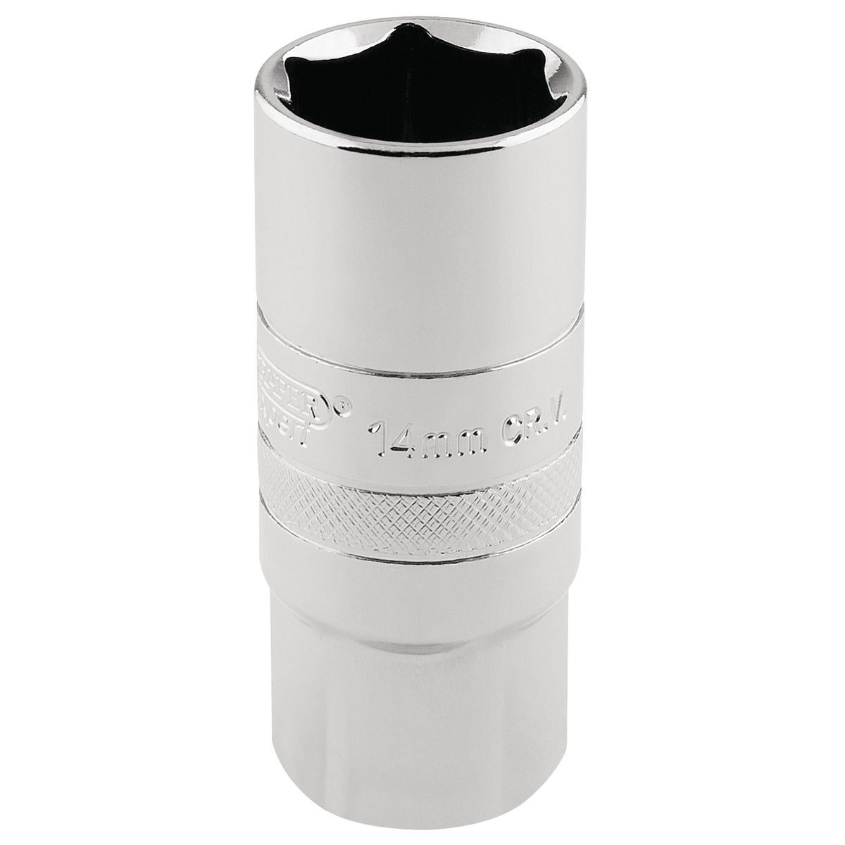 DRAPER 1/2" Square Drive 14mm Thread 6 Point Spark Plug Socket (21mm Socket): Model No. HT-PLUG/B