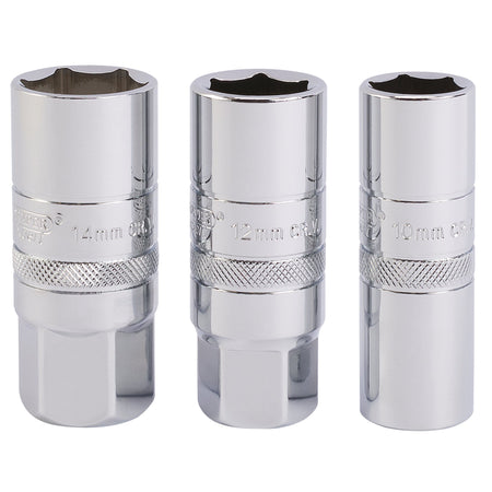 DRAPER 1/2" Sq Dr Set of Spark Plug Sockets (3 piece): Model No. HT-PLUG/3