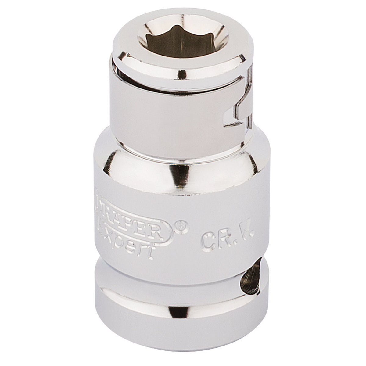 DRAPER 1/2" Square Drive x 5/16" Hexagon Screwdriver Bit Holding Socket: Model No. H-BH/B