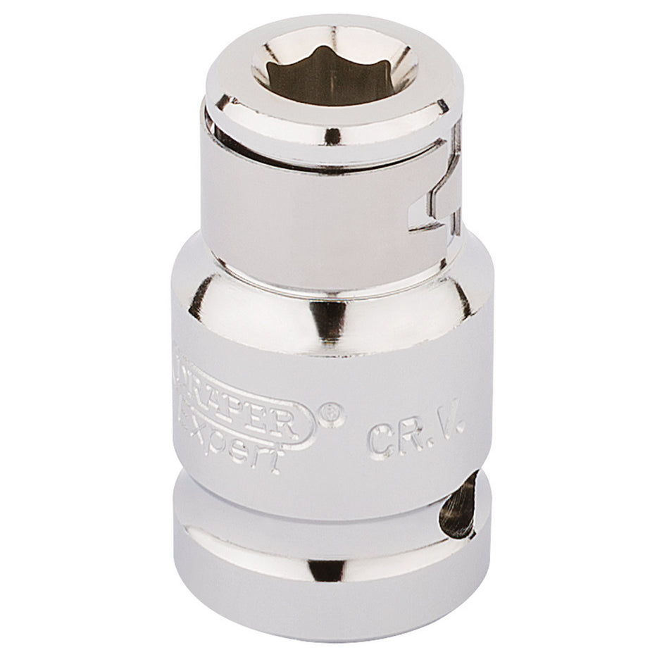 DRAPER 1/2" Square Drive x 5/16" Hexagon Screwdriver Bit Holding Socket: Model No. H-BH/B