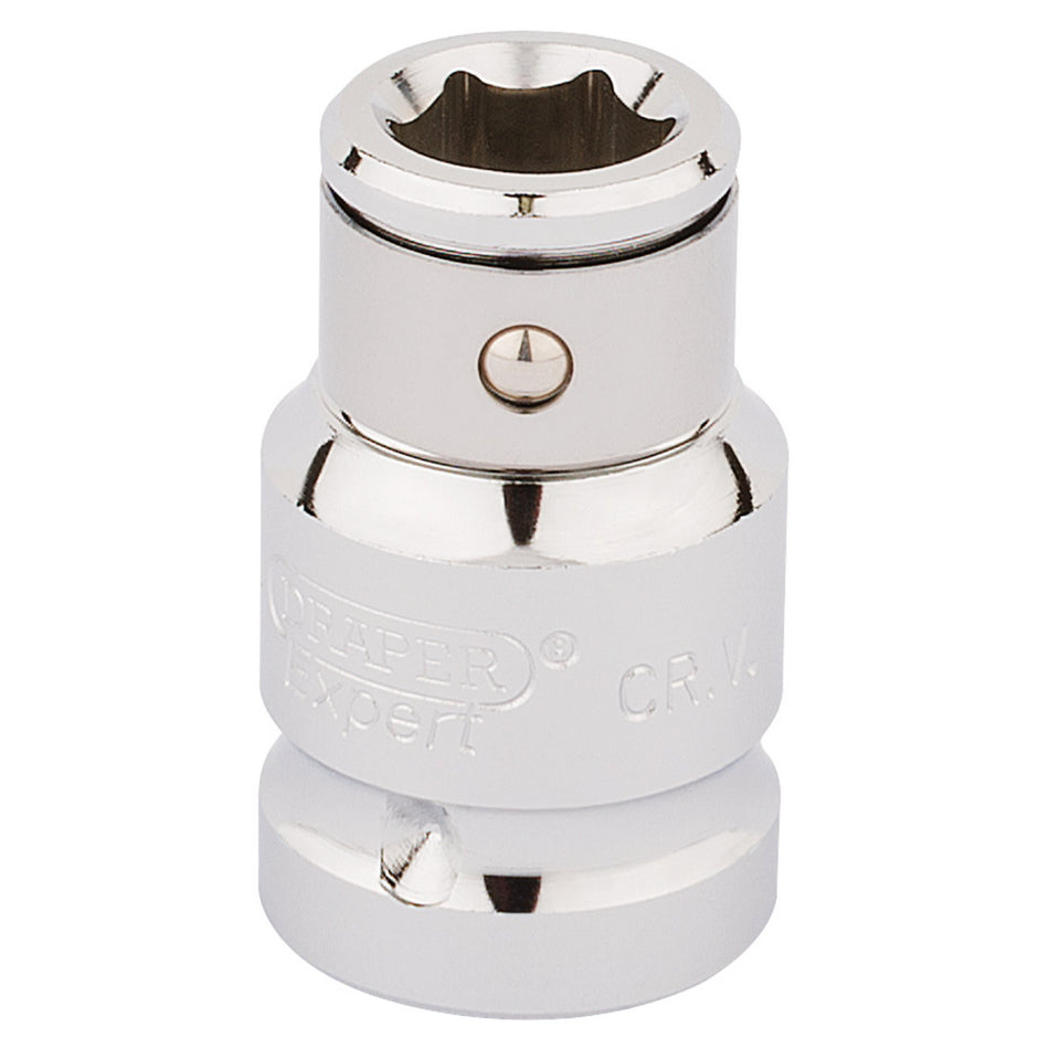 DRAPER 1/2" Square Drive x 10mm Hexagon Screwdriver Bit Holding Socket: Model No. H-BH/C