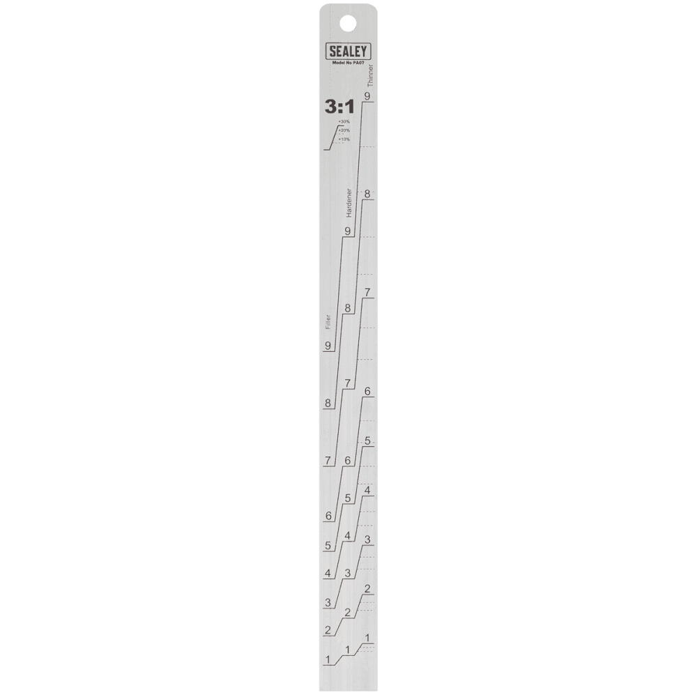 Sealey Aluminium Paint Measuring Stick 1:1/3:1 Model No - PA07