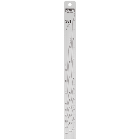Sealey Aluminium Paint Measuring Stick 1:1/3:1 Model No - PA07