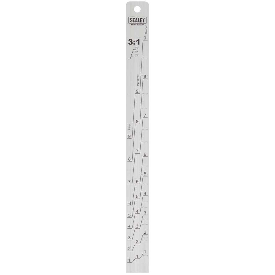 Sealey Aluminium Paint Measuring Stick 1:1/3:1 Model No - PA07