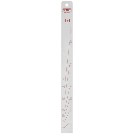 Sealey Aluminium Paint Measuring Stick 1:1/3:1 Model No - PA07