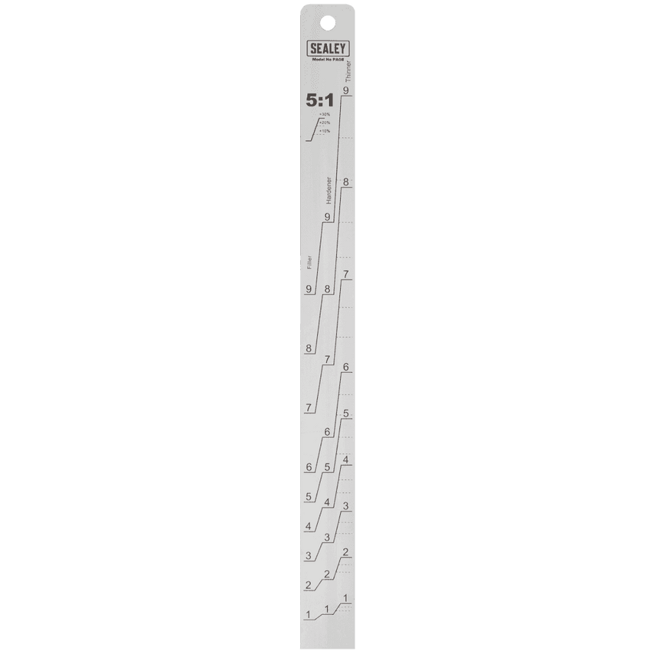 Sealey Aluminium Paint Measuring Stick 5:1/5:3 Model No - PA08