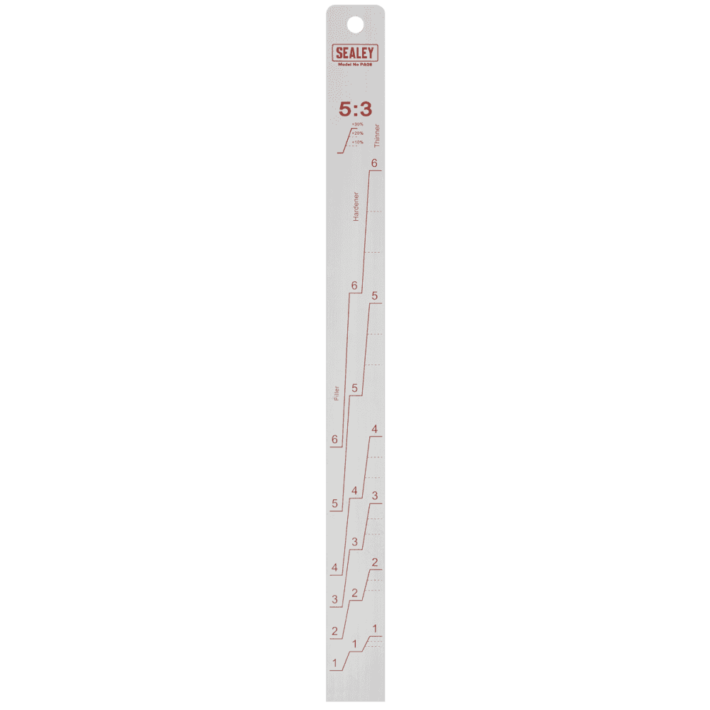 Sealey Aluminium Paint Measuring Stick 5:1/5:3 Model No - PA08