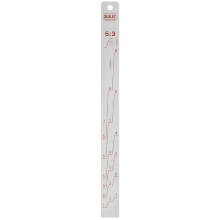 Sealey Aluminium Paint Measuring Stick 5:1/5:3 Model No - PA08