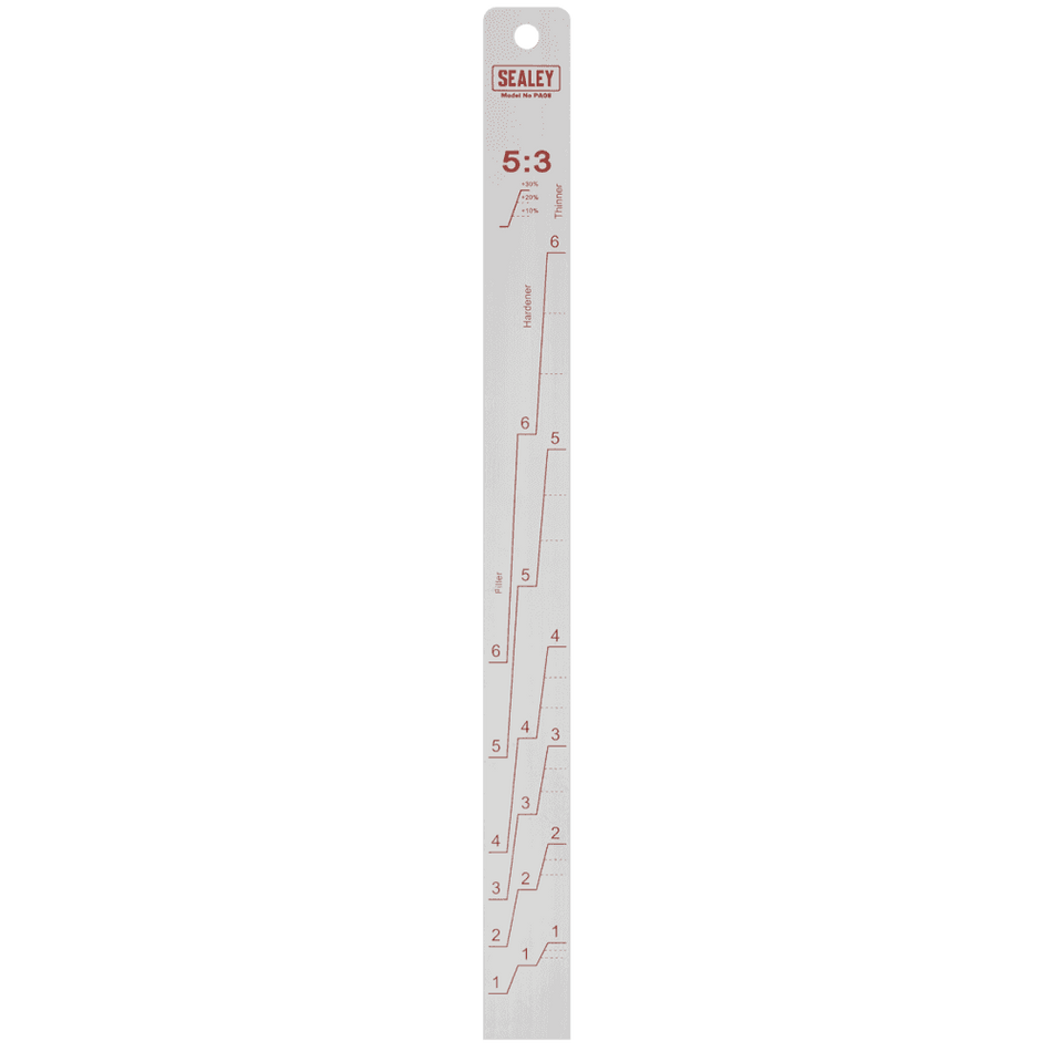 Sealey Aluminium Paint Measuring Stick 5:1/5:3 Model No - PA08
