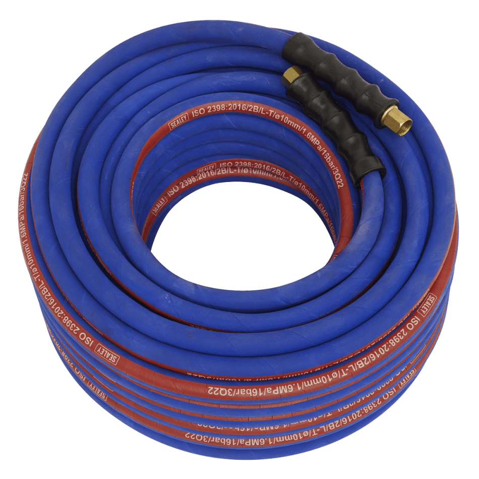 Sealey Air Hose 30m x 10mm with 1/4"BSP Unions Extra-Heavy-Duty Model No - AH30R/38