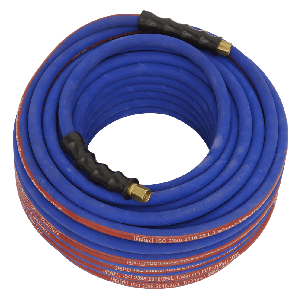 Sealey Air Hose 30m x 8mm with 1/4"BSP Unions Extra Heavy-Duty Model No - AH30R