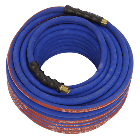 Sealey Air Hose 30m x 8mm with 1/4"BSP Unions Extra Heavy-Duty Model No - AH30R