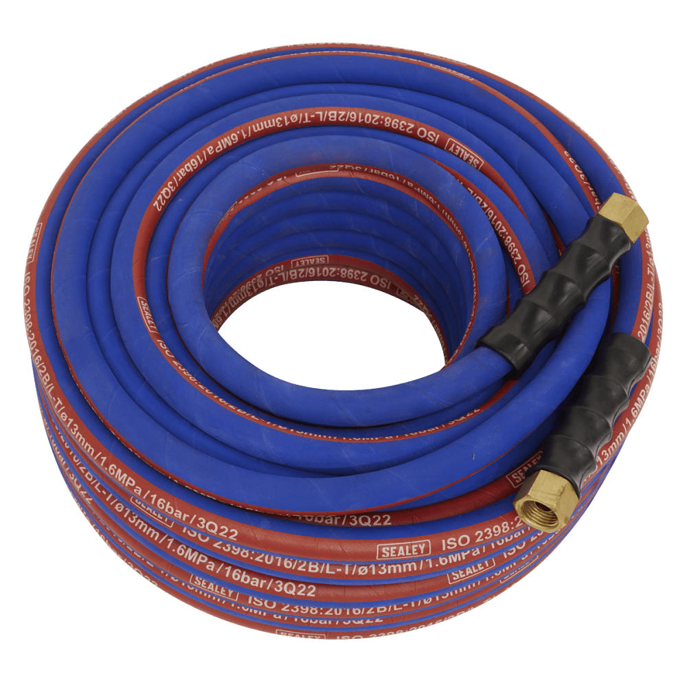 Sealey Air Hose 30m x 13mm with 1/2"BSP Unions Extra-Heavy-Duty Model No - AH30R/12