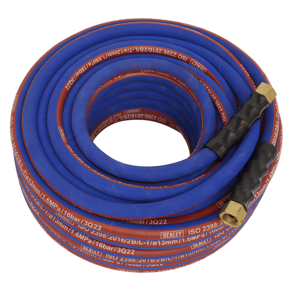 Sealey Air Hose 30m x 13mm with 1/2"BSP Unions Extra-Heavy-Duty Model No - AH30R/12