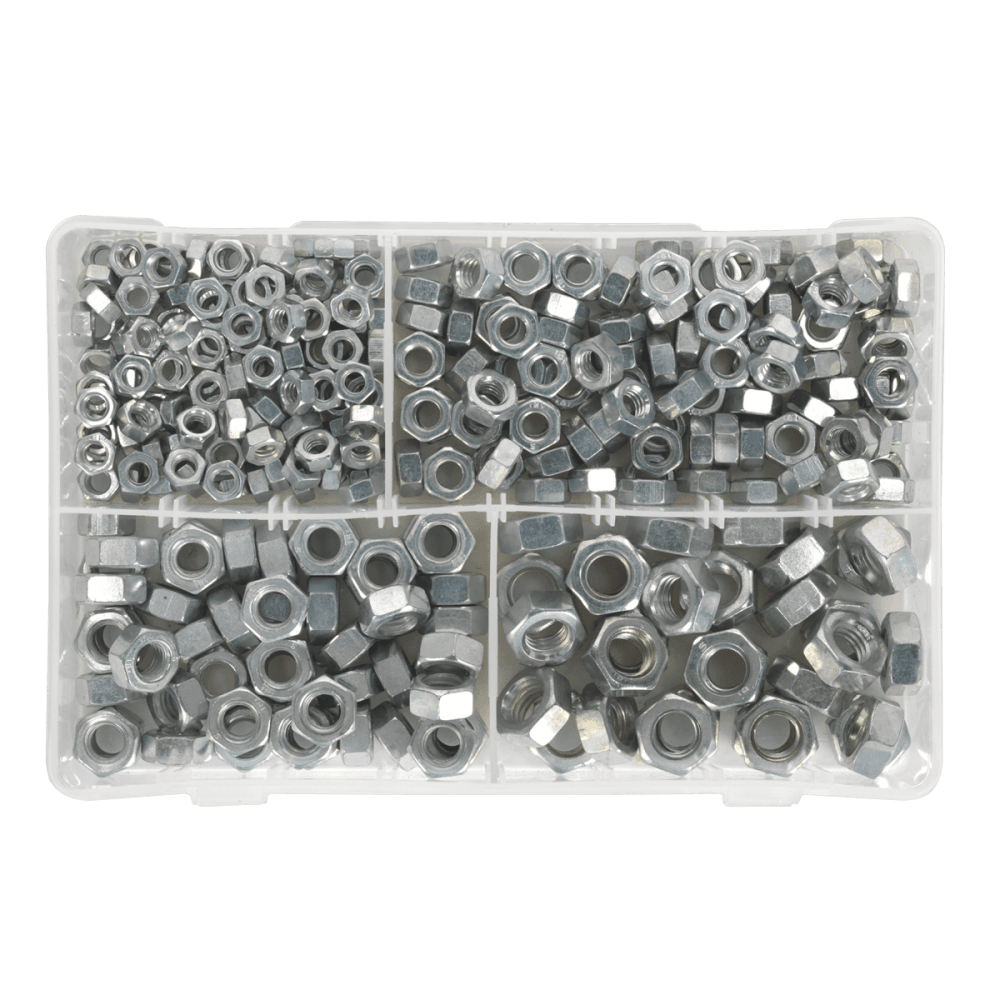 Sealey Steel Nut Assortment 320pc 1/4"-1/2"UNC Model No - AB030SN