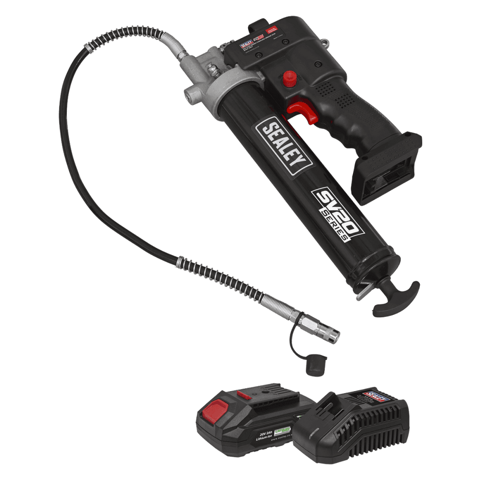 Sealey 20V SV20 Series Grease Gun Kit 2Ah Model No - CP20VGRGKIT1