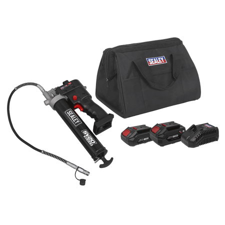 Sealey Sealey 20V SV20 Series Grease Gun Kit - 2 Batteries Model No - CP20VGRGKIT