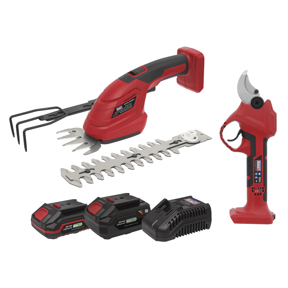 Sealey 2 x 20V SV20 Series Gardening/Pruning Cleaning Combo Kit Model No - CP20VCOMBO14