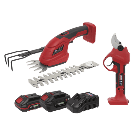 Sealey 2 x 20V SV20 Series Gardening/Pruning Cleaning Combo Kit Model No - CP20VCOMBO14