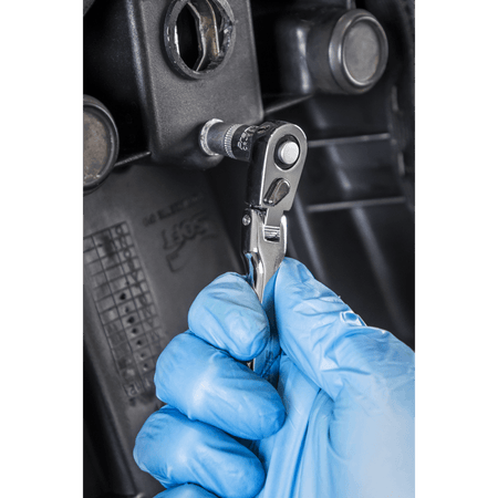 Sealey Siegen Micro Flexi-Head Ratchet Wrench 1/4"Sq Drive Model No - S01254
