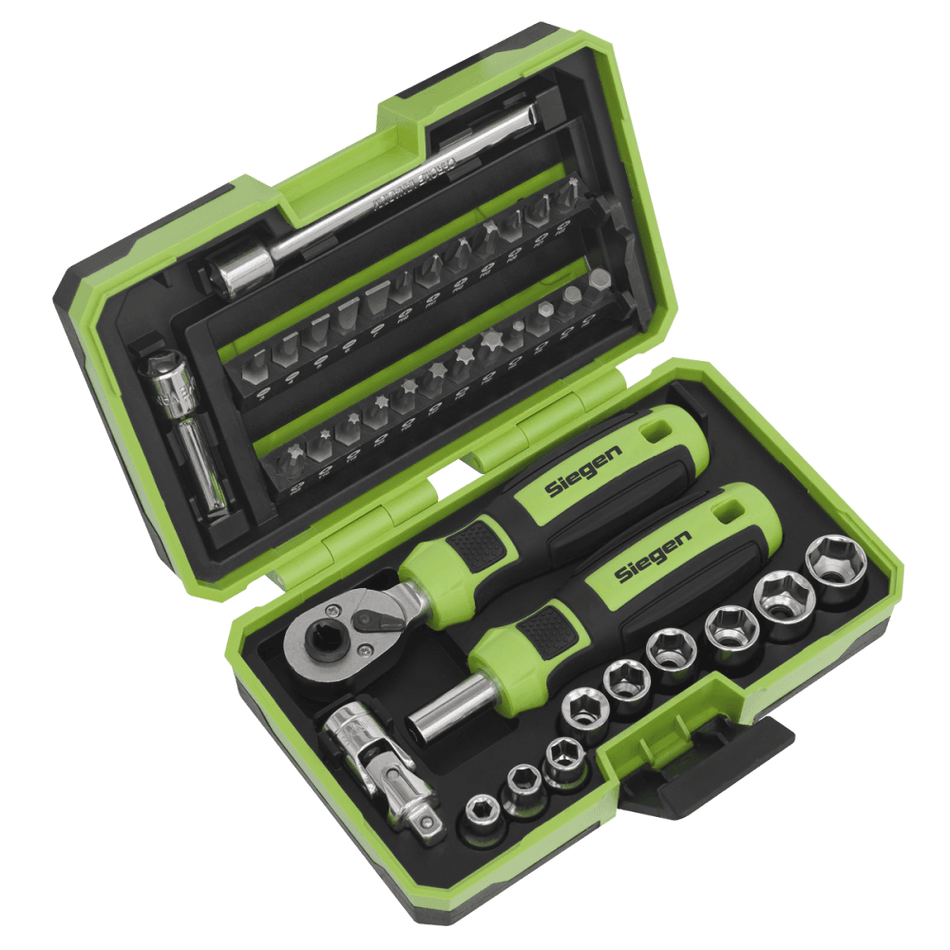 Sealey Socket & Bit Set 38pc 1/4"Sq Drive Model No - S01255